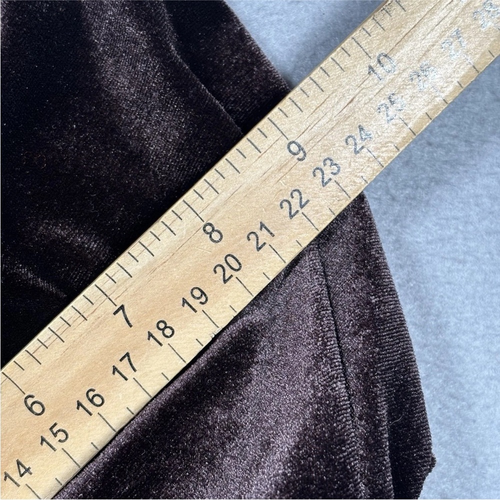 Sunday In Brooklyn Anthropologie Velvet Puff Sleeve Top Women’s X-Large Brown - Picture 9 of 12